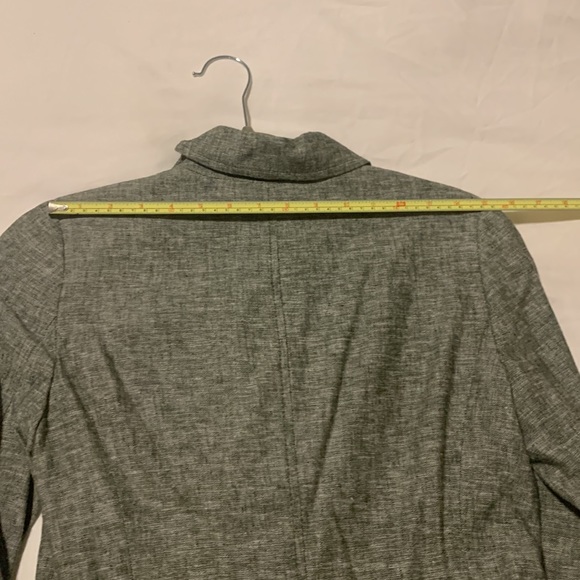 Banana Republic Linen/Rayon-Viscose Asymmetrical Zip Moto Jacket, size 0 - Picture 12 of 13